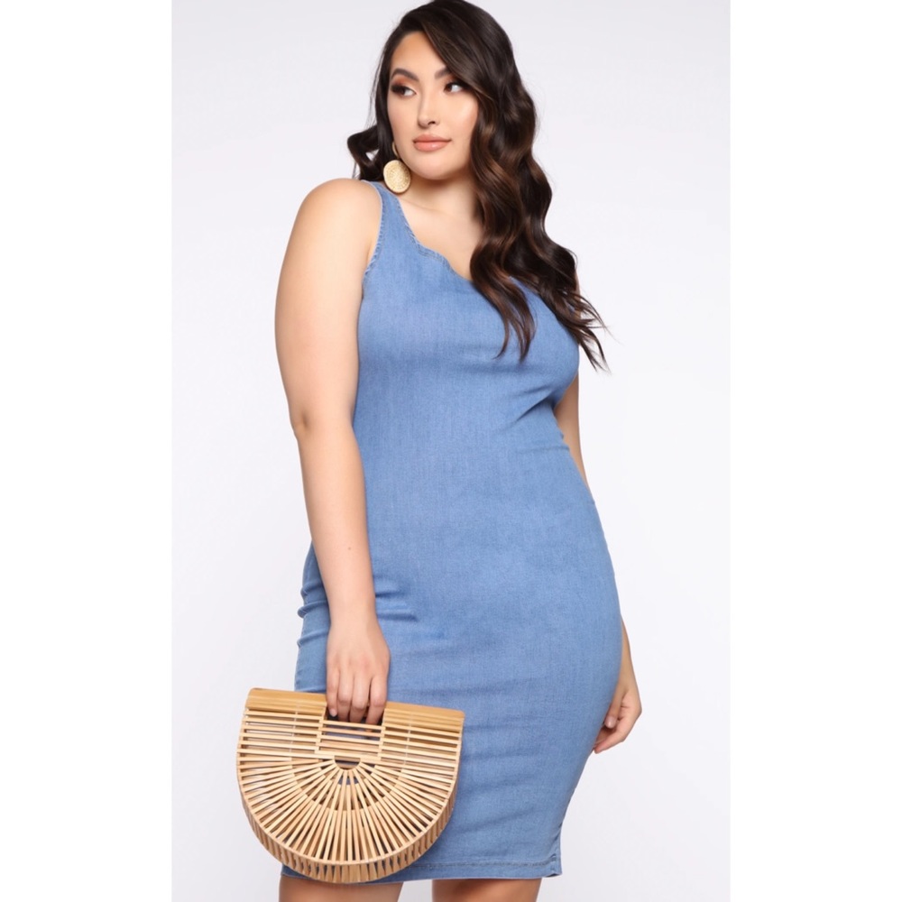 Calling My Phone Denim Mini Dress